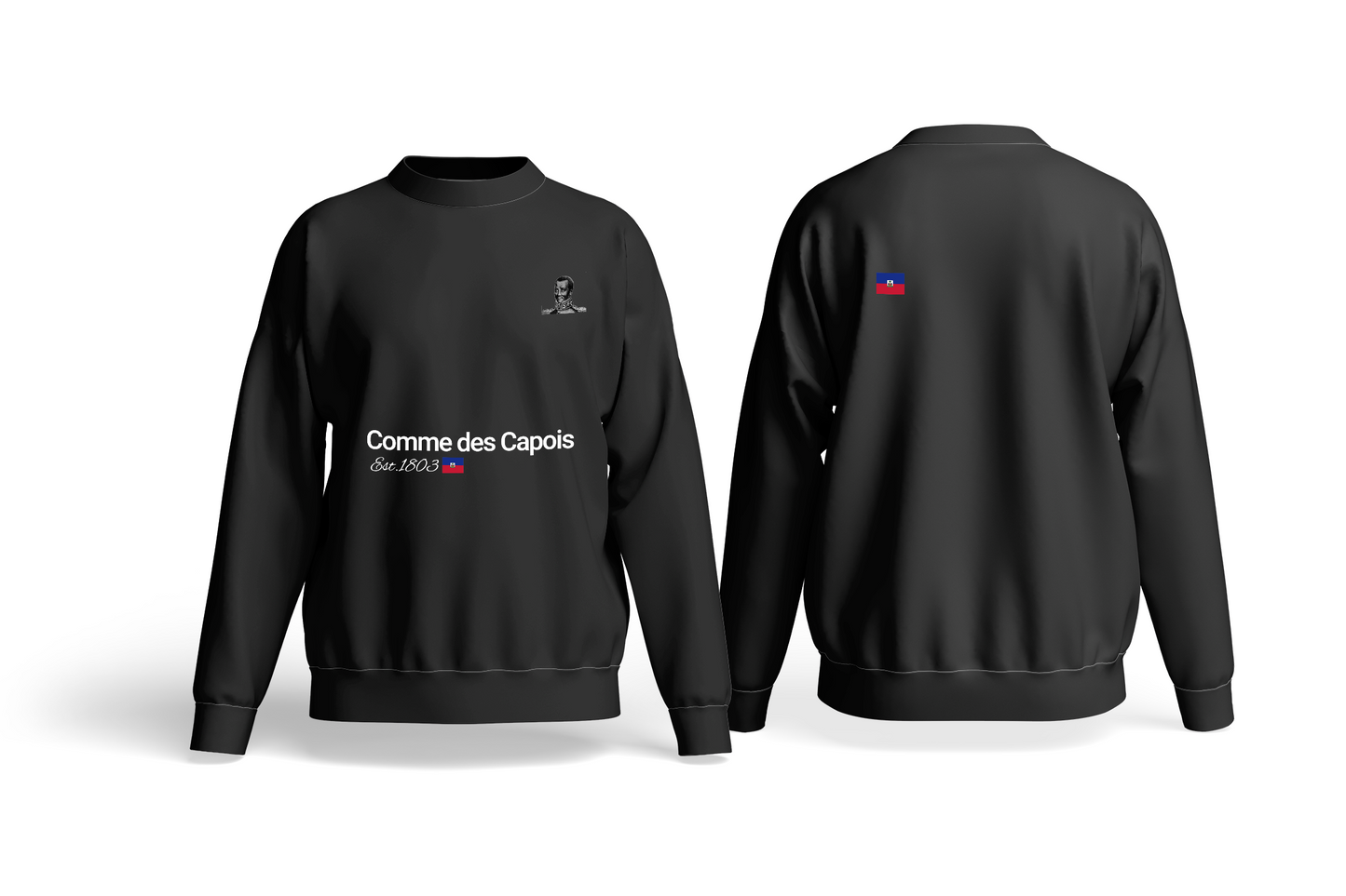 Comme Des Capois Crewneck Sweatshirt- Haitian Cities by Diaspora Goodies