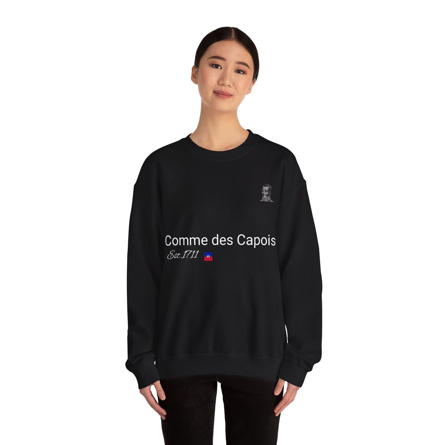 Comme Des Capois Crewneck Sweatshirt- Haitian Cities by Diaspora Goodies