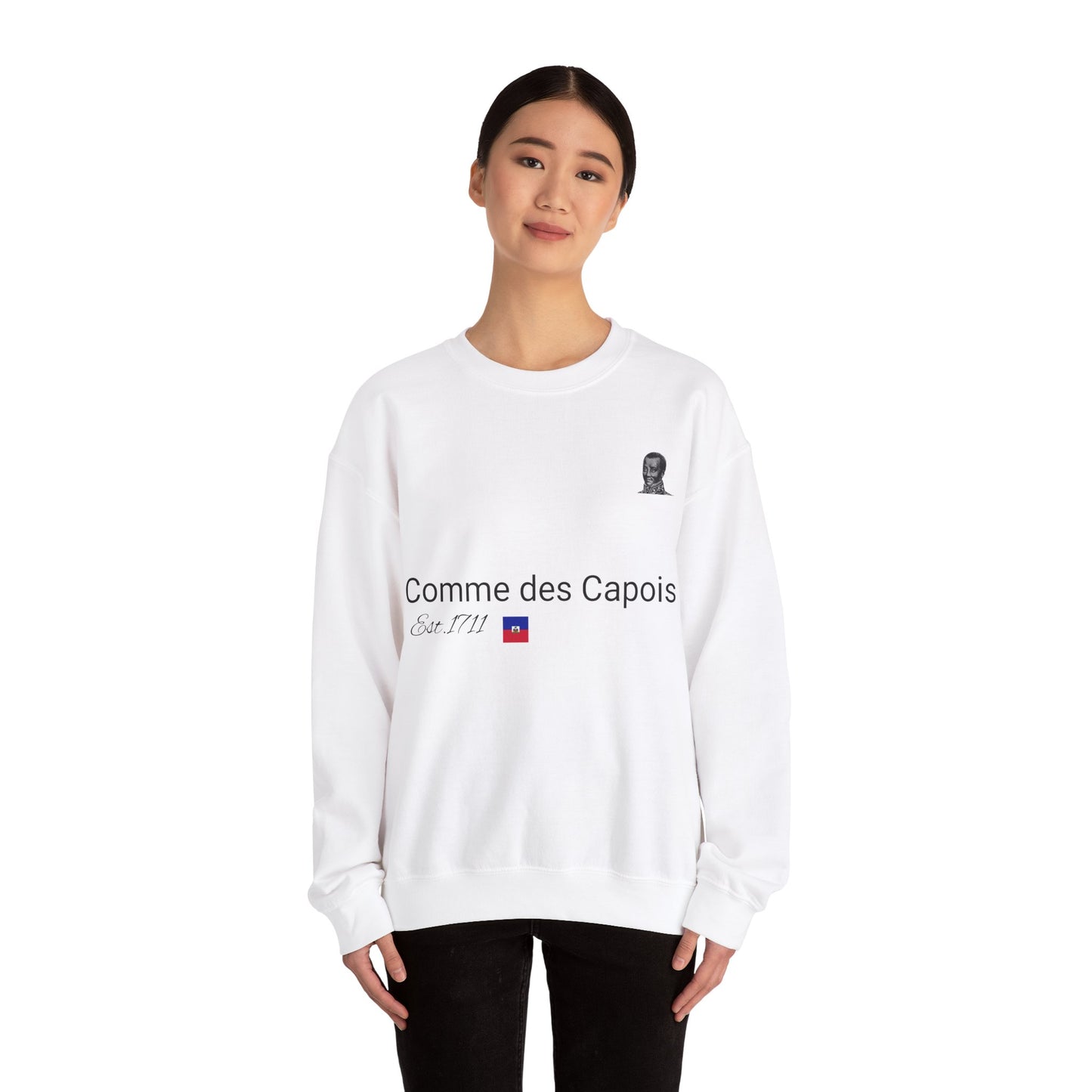 Comme Des Capois Crewneck Sweatshirt- Haitian Cities by Diaspora Goodies