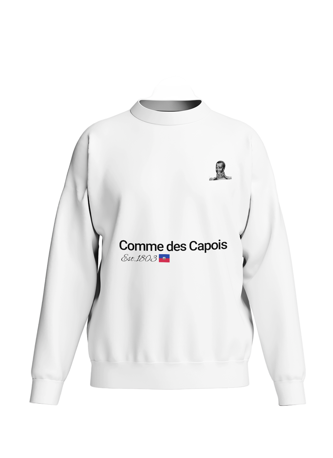 Comme Des Capois Crewneck Sweatshirt- Haitian Cities by Diaspora Goodies